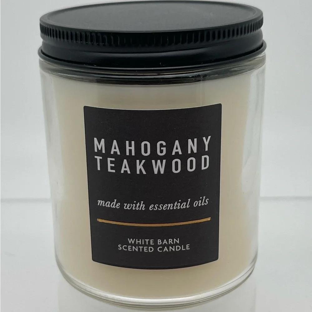 Bath & Body Works Mahogany Teakwood Single Wick Candle NWT - Picture 1 of 2